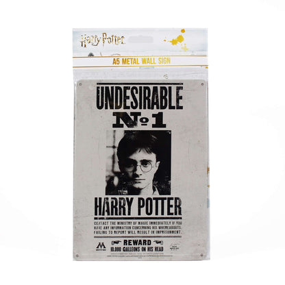 Plaque en métal A5 Harry Potter - Indésirable n° 1