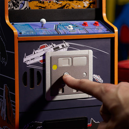 Space Invaders Quarter Size Arcade Cabinet + Coin.