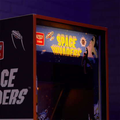 Space Invaders Quarter Size Arcade Cabinet + Coin.