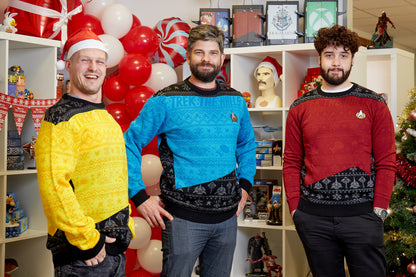 Sárga Star Trek karácsonyi pulóver