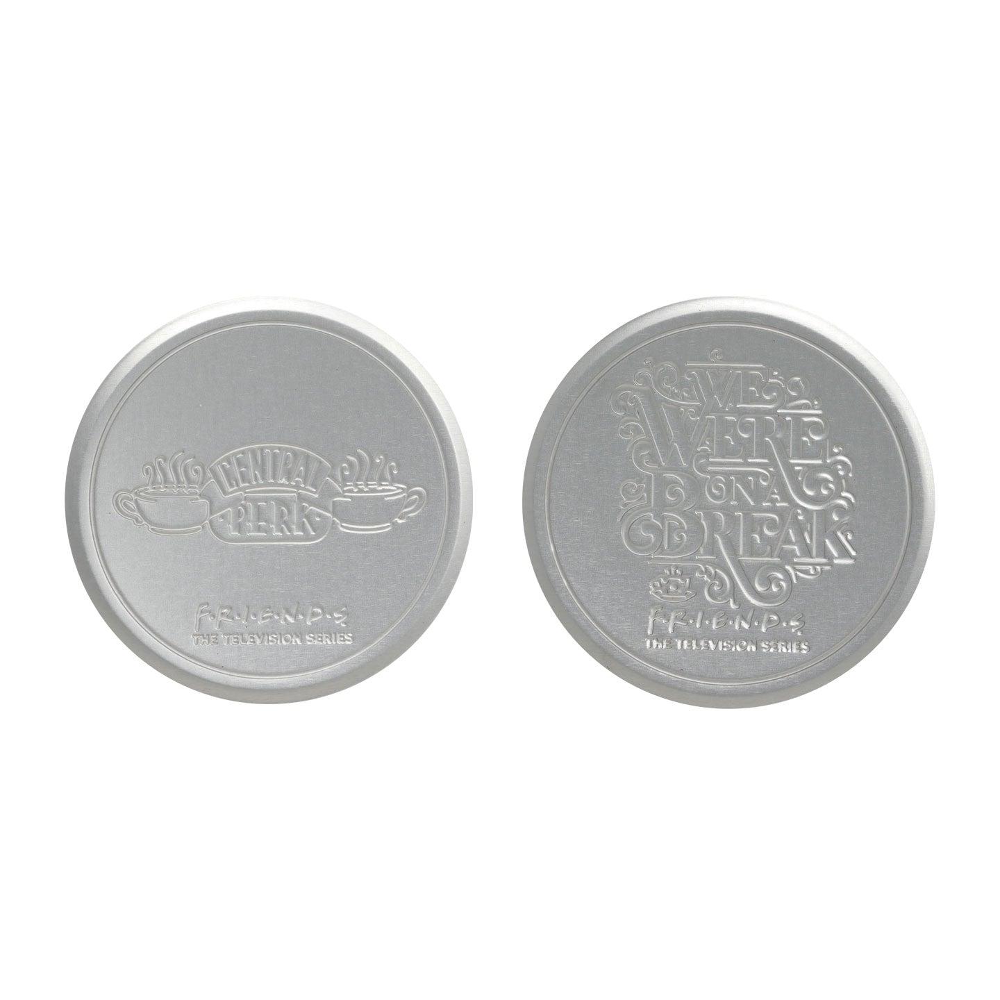 Set de 4 sous-verres métal embossés Friends