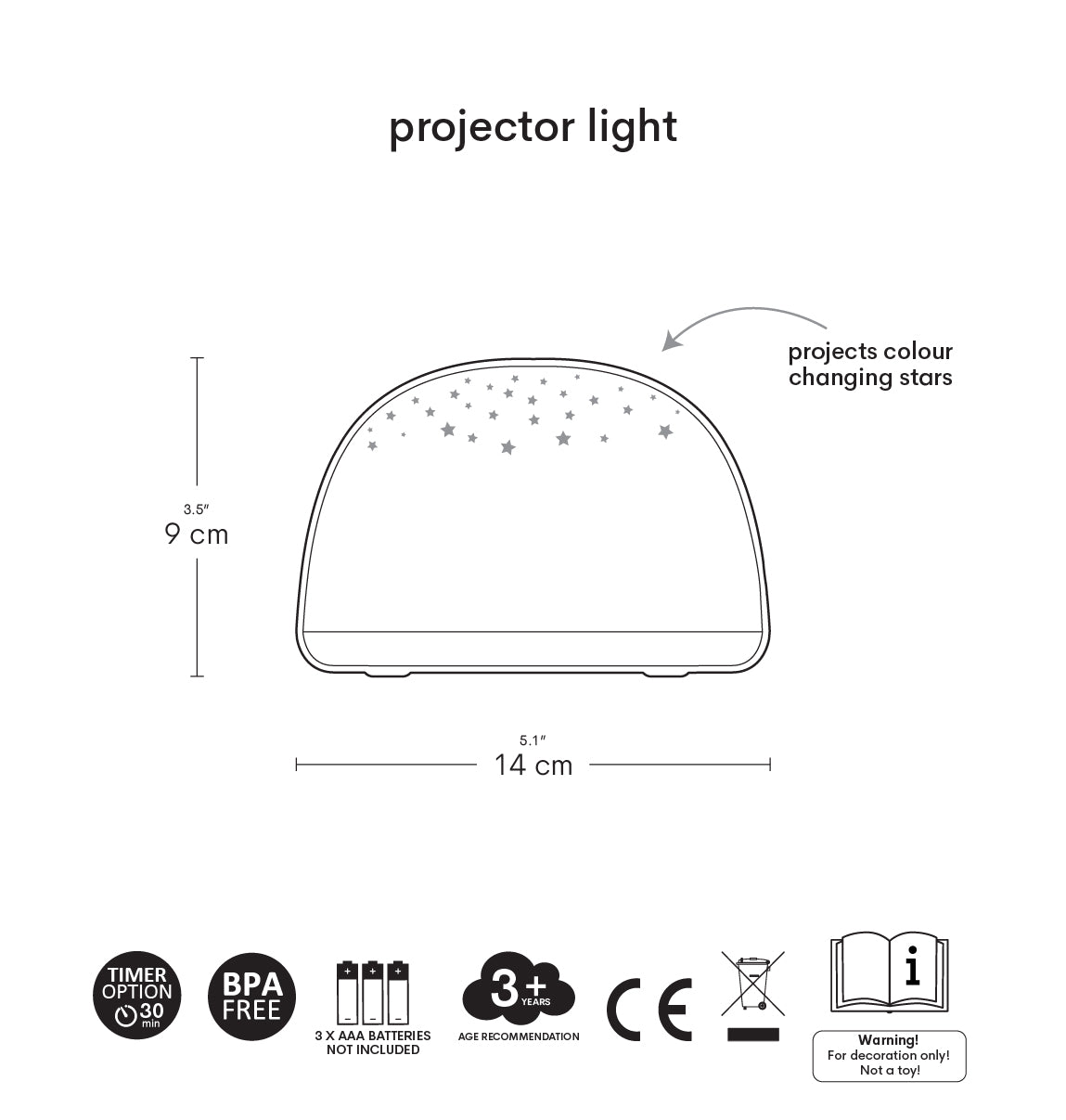 Veilleuse projecteur - Licorne – vue 7 – A Little Lovely Company