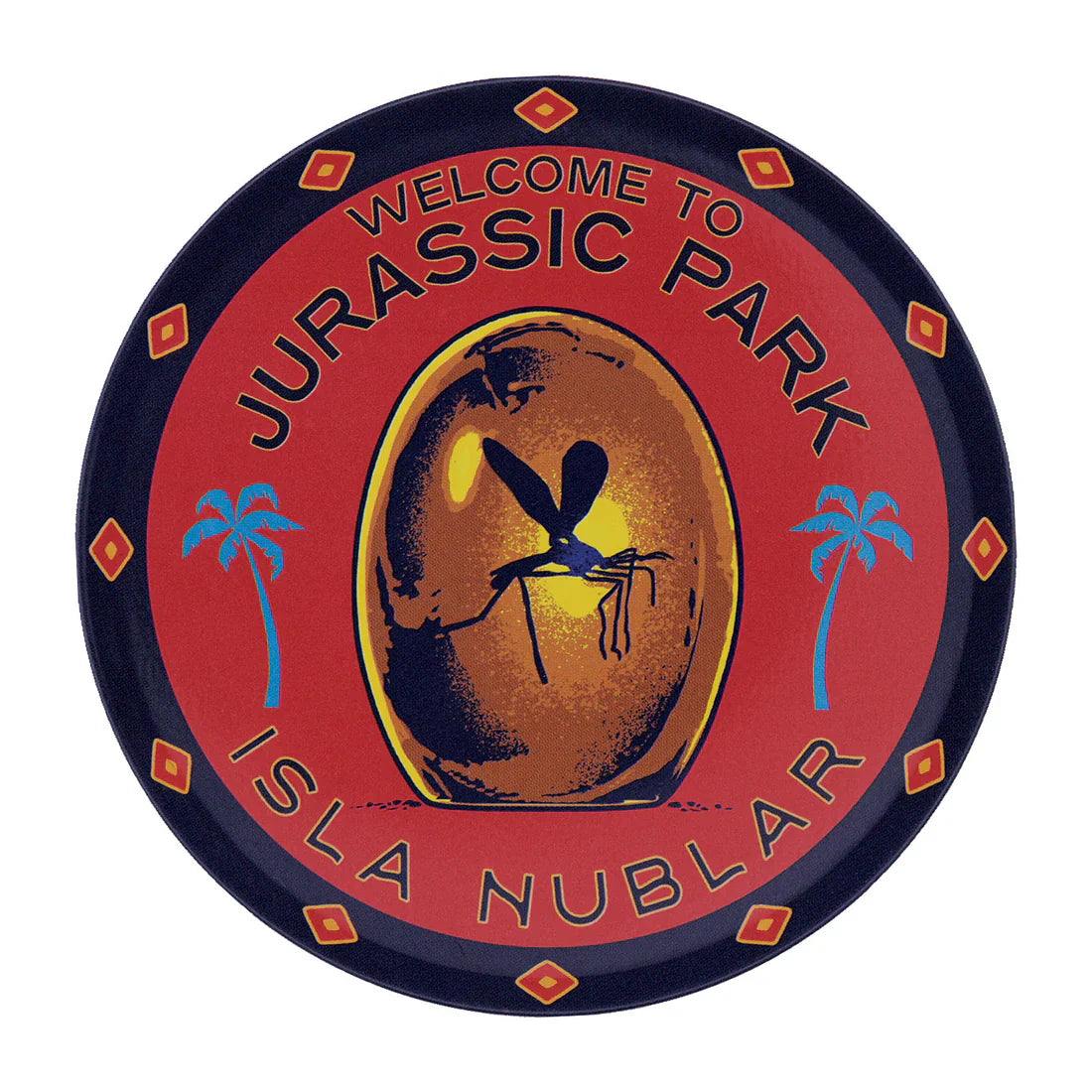 jurassic park set of 4 printed metal drinks coasters fanattik