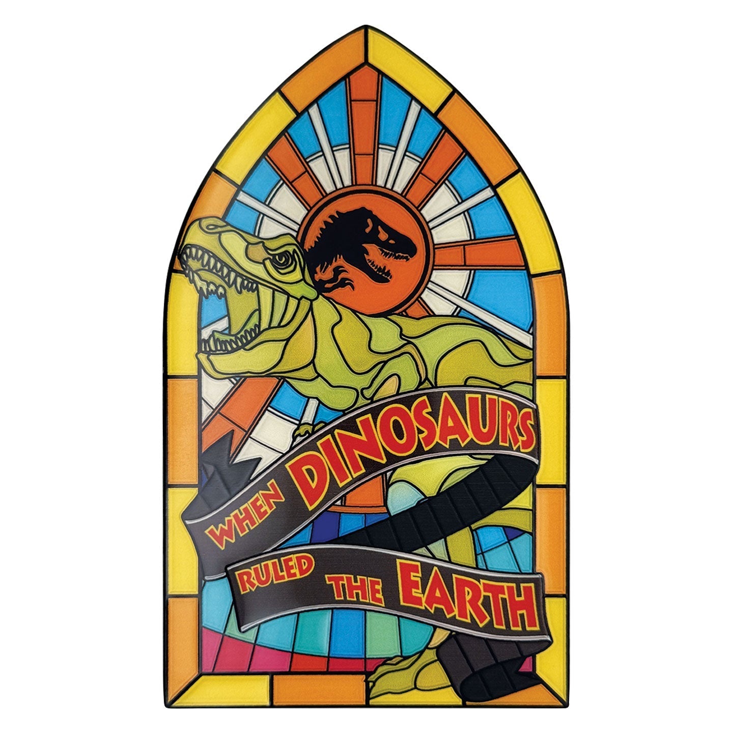 Lingot métal collector Jurassic Park - Stained Glass Style