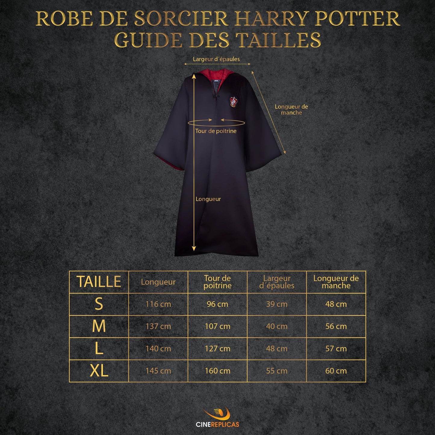 Tenue Complète Gryffondor Adultes