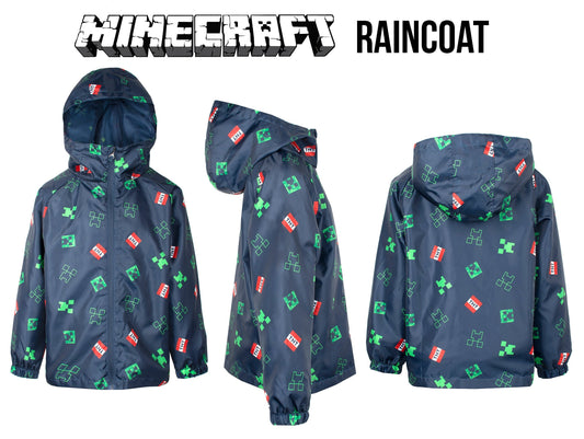 Veste imperméable Minecraft – Waterproof – Navy bleu