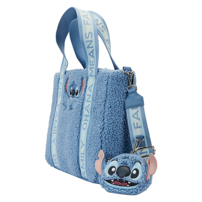 Bag tote with Lilo and Stitch wallet - Stitch "Sherpa"