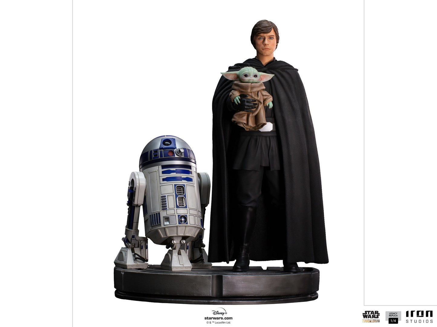 Statue Luke Skywalker, R2-D2 und Grogu – Star Wars: The Mandalorian – Legacy Replica 1/4