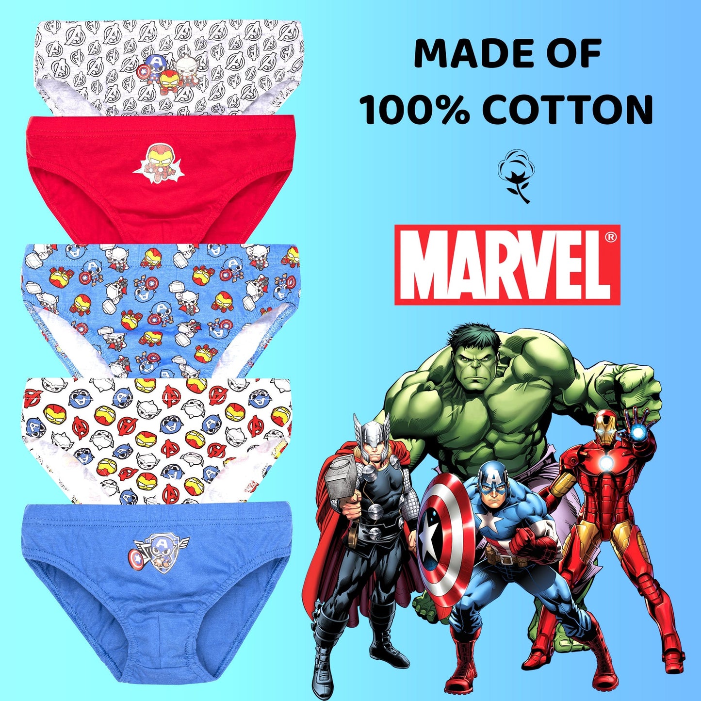 Sous-vêtement enfant – Avengers – Multicolour