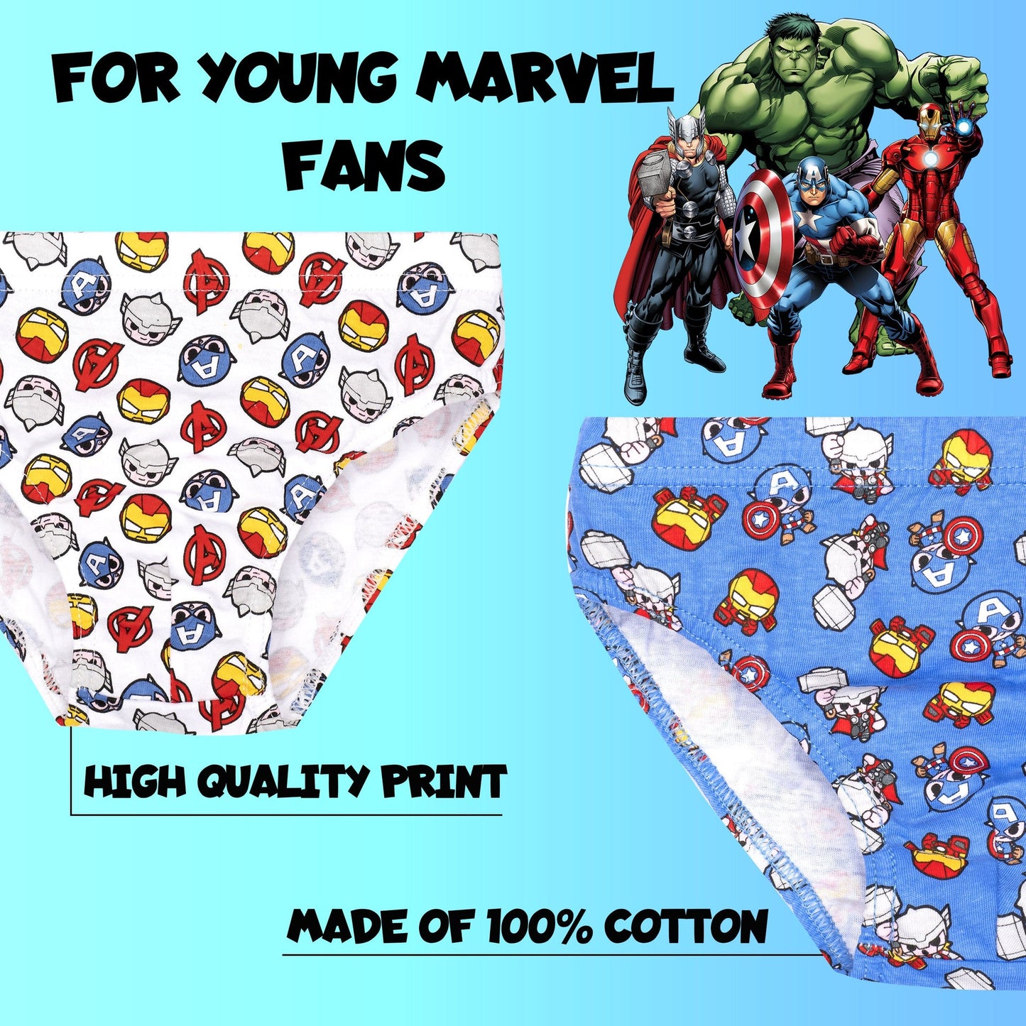 Sous-vêtement enfant – Avengers – Multicolour