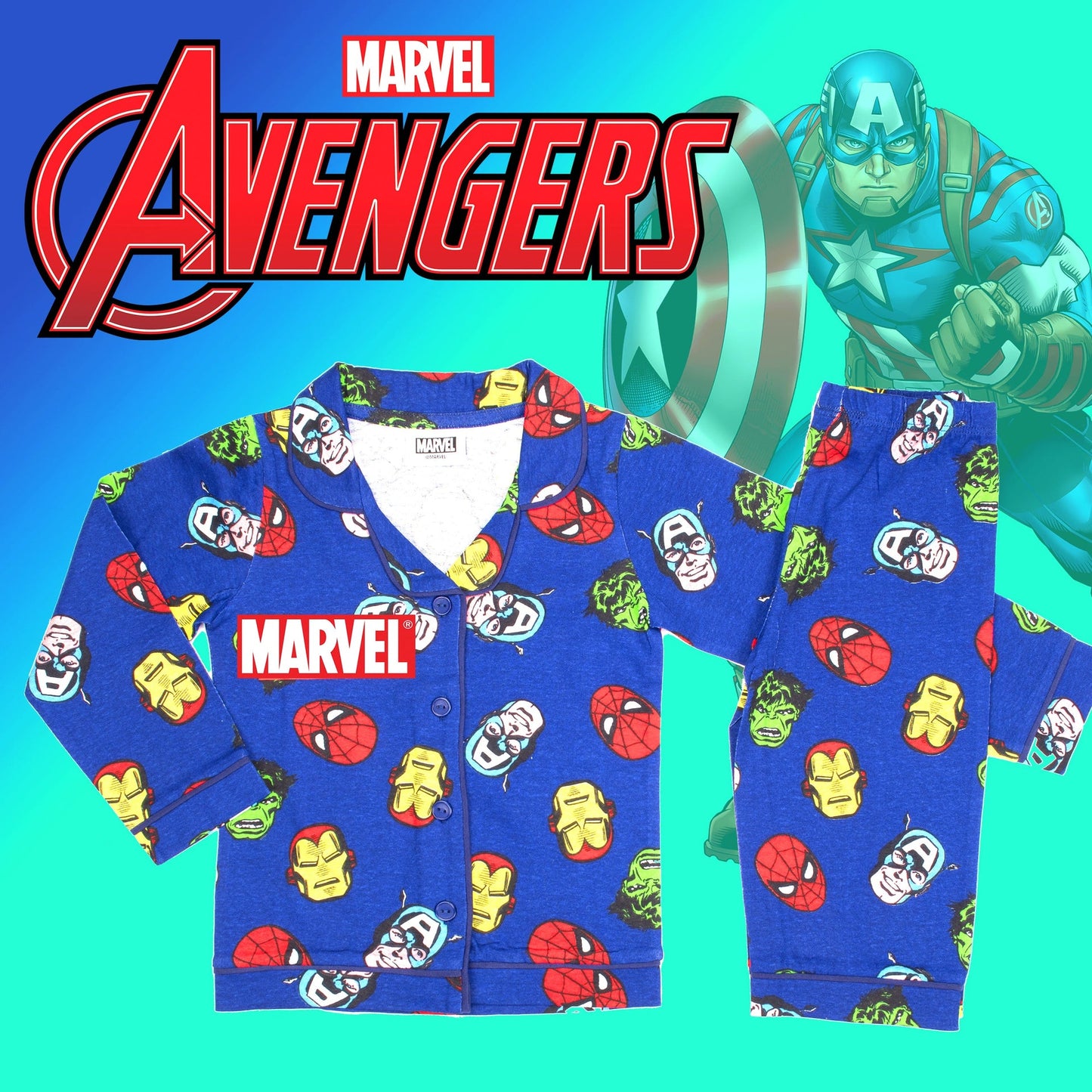 Pyjama – MARVEL – bleu with Buttons