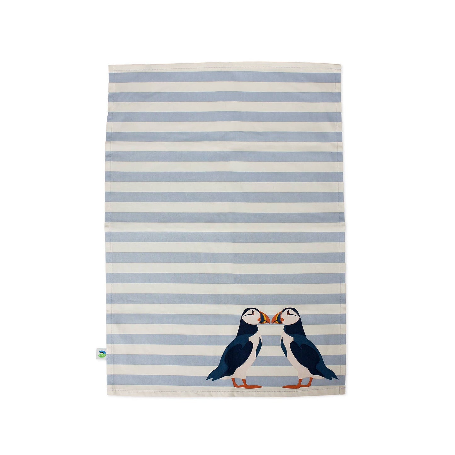 Torchon RSPB - en coton recyclé macareux bleu
