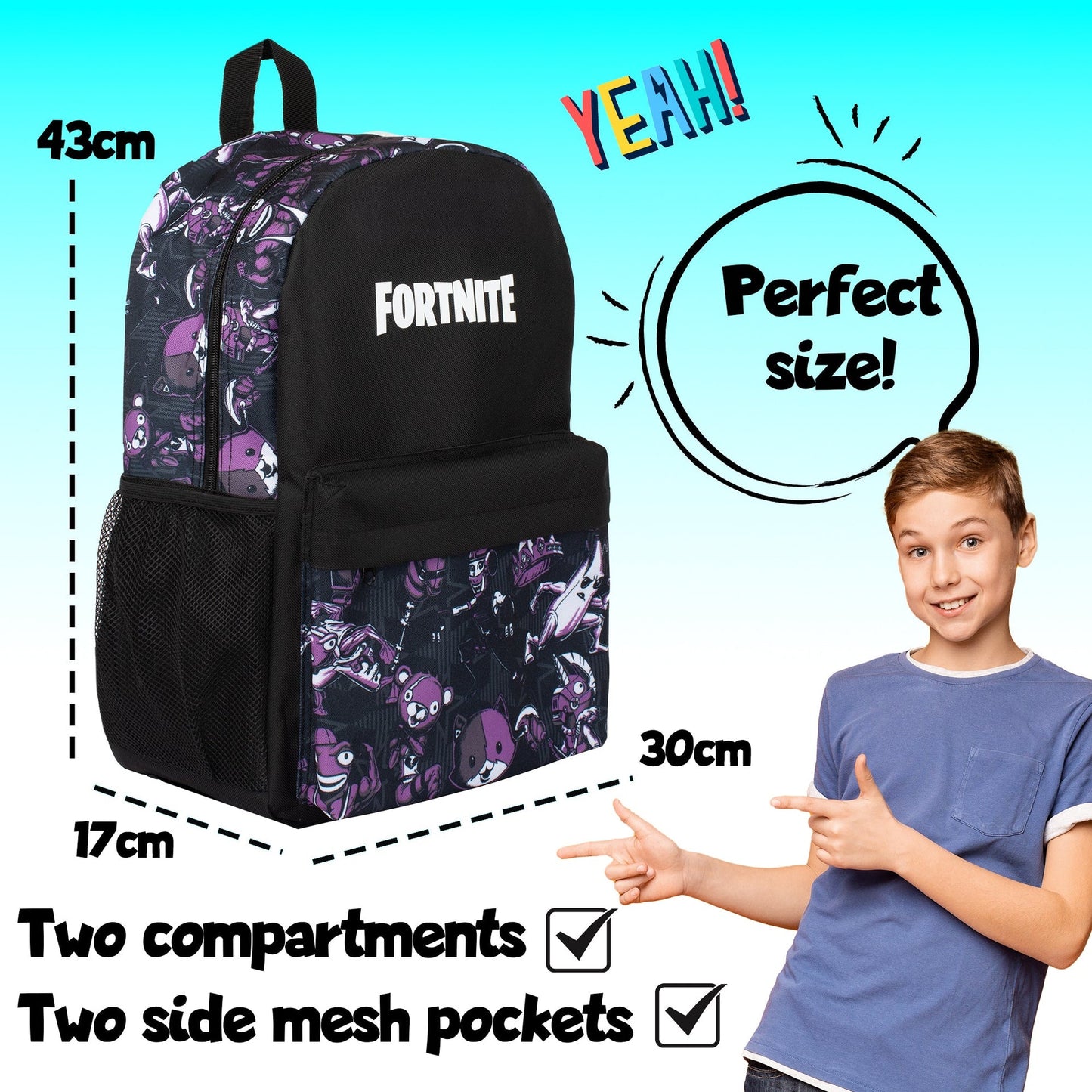 Sac à dos – Fortnite violet for Boys | Fringoo