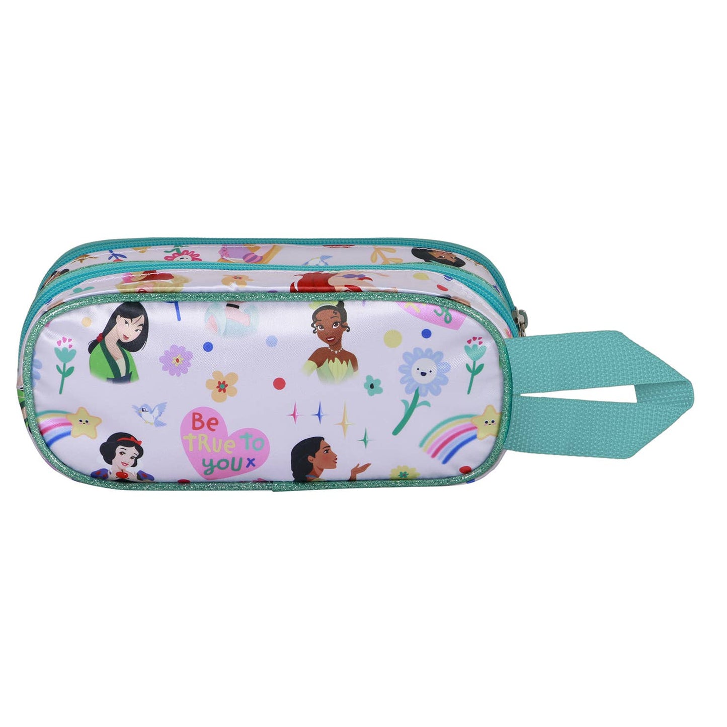 Disney Princesses Double 3D Pencil Case - Rainbows