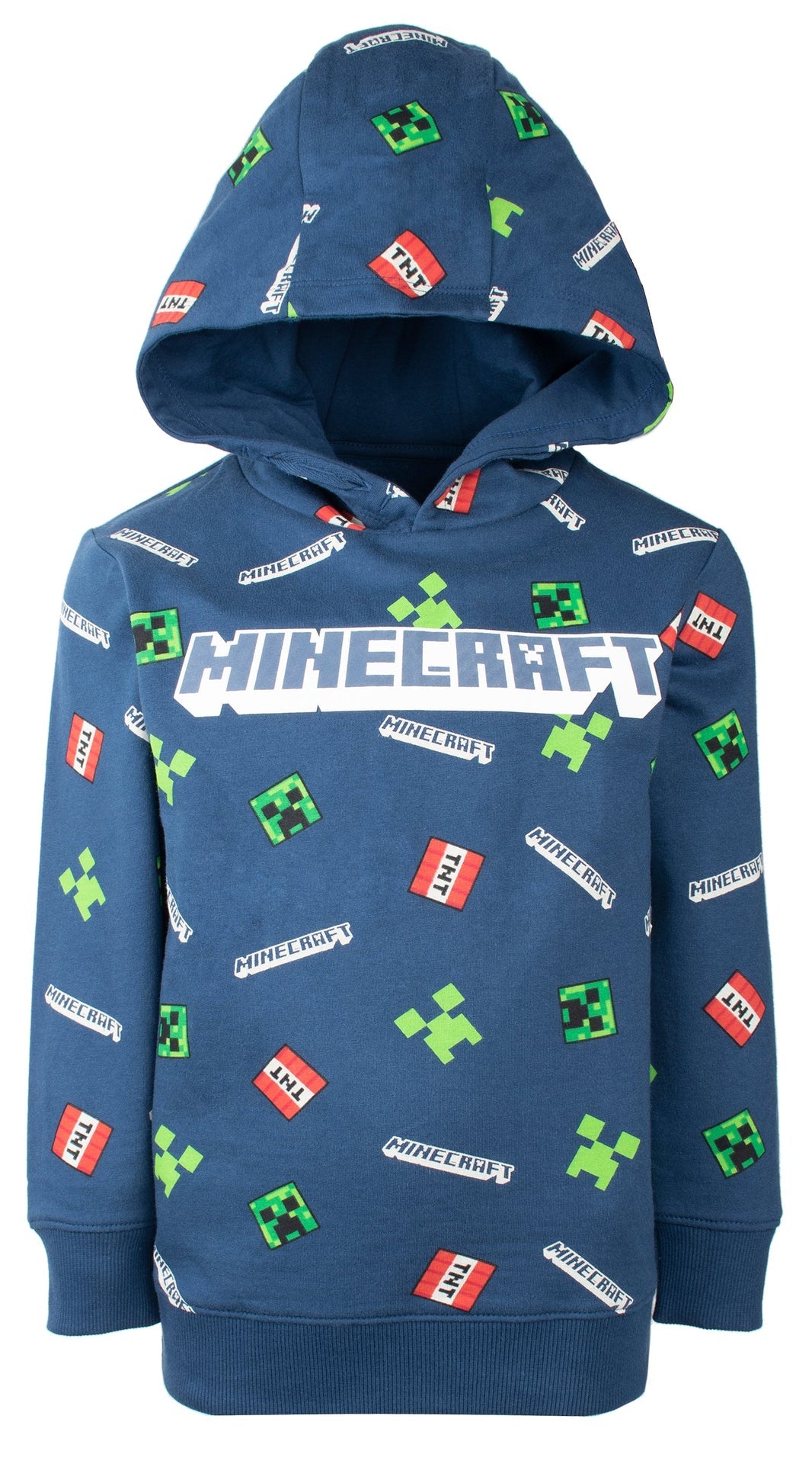 Sweat à capuche Minecraft – Creeper Pattern – Navy