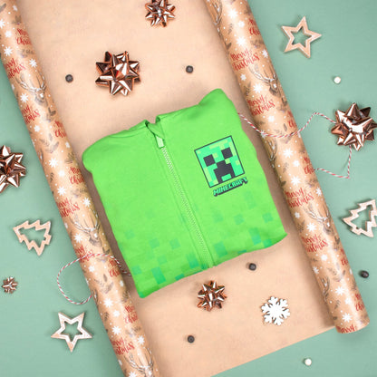 Sweat à capuche Minecraft – Zipped – vert