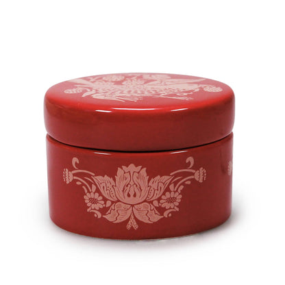 Boîte à bijoux en céramique William Morris - StrawberryThief Framboise
