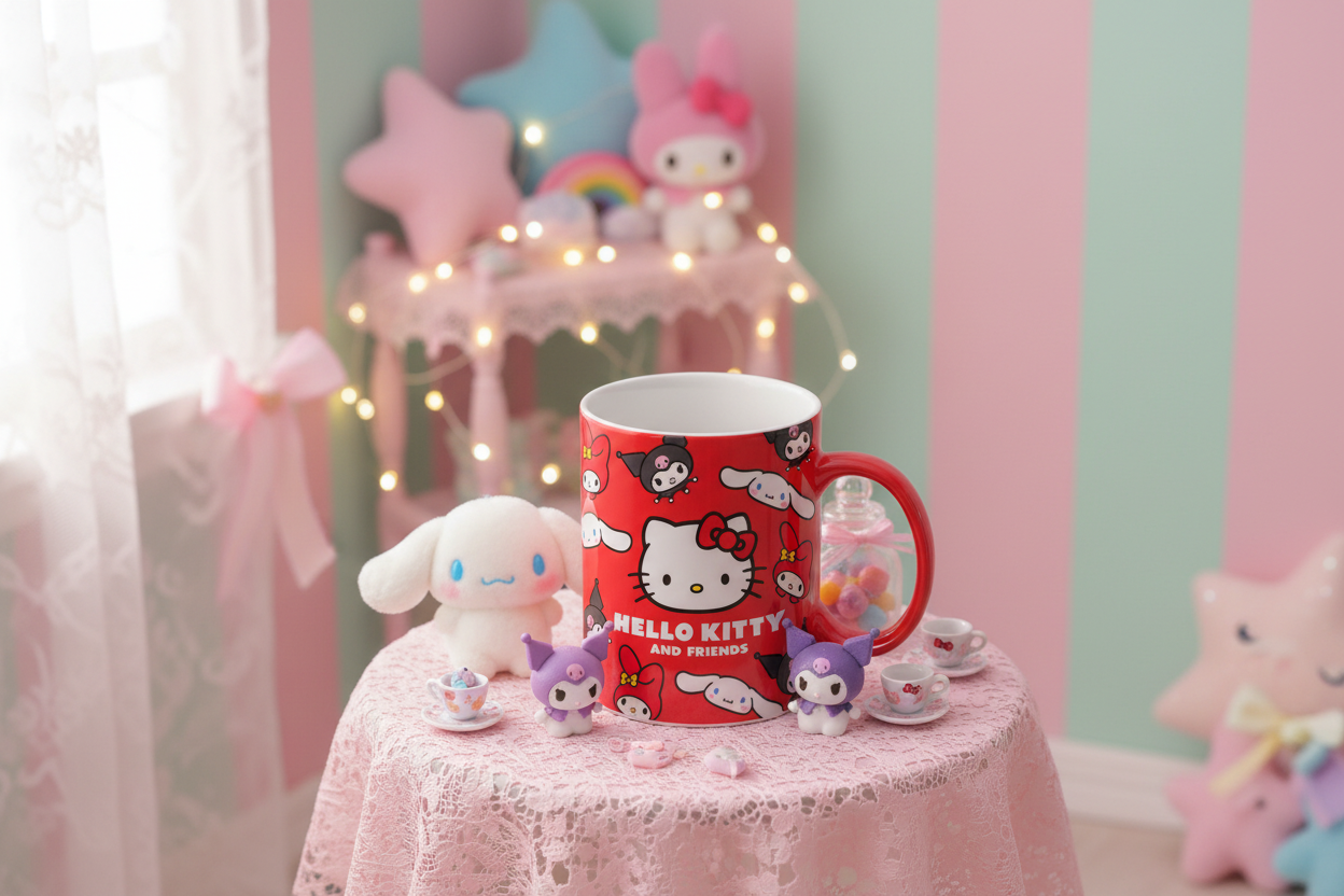 Mug Hello Kitty « Faces » – Rouge
