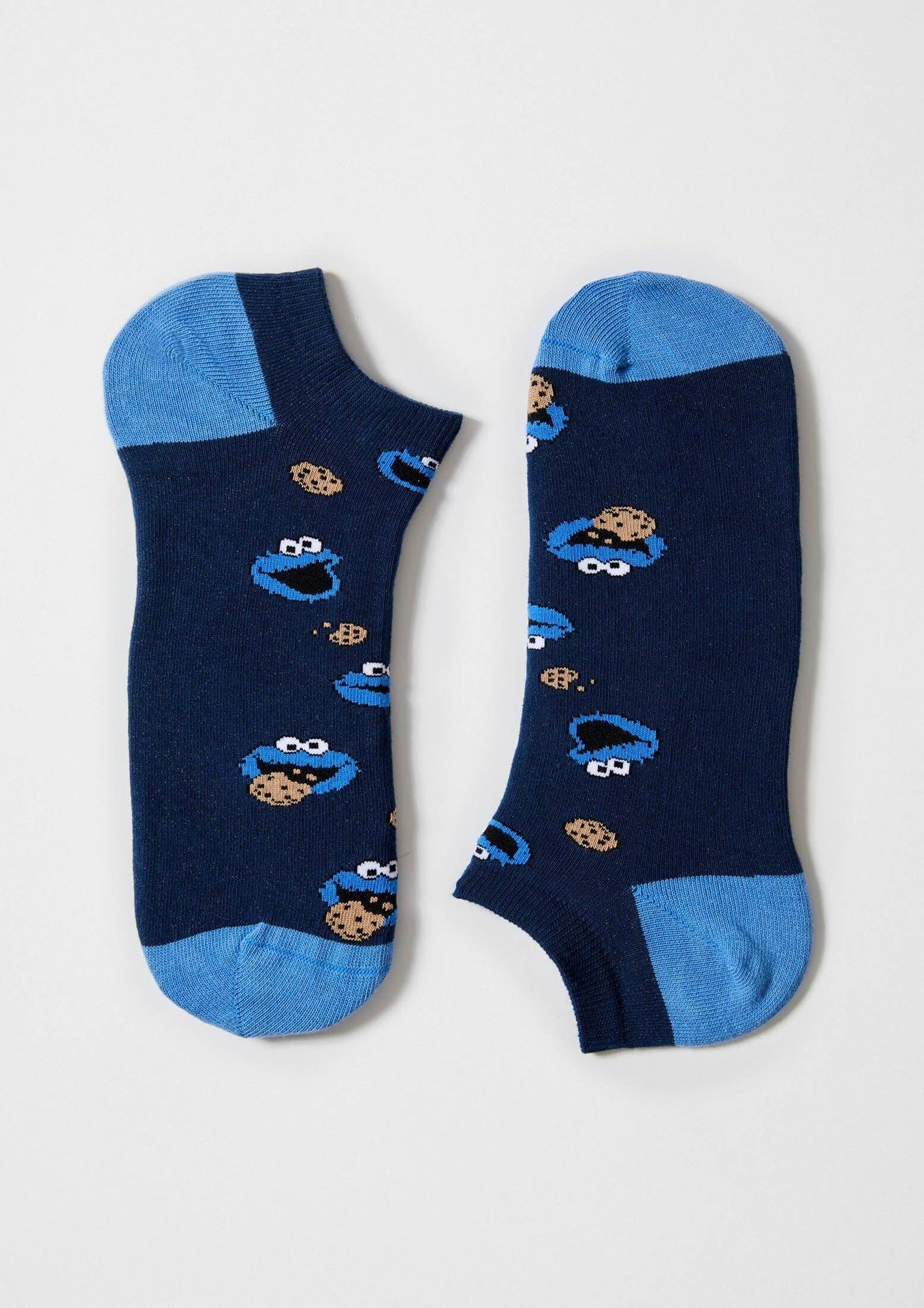 Chaussettes courtes BeSesameStreet Cookie Monster Bleu Marine