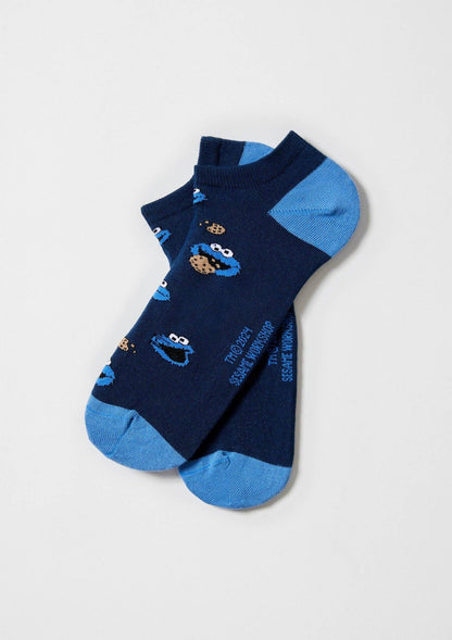 Chaussettes courtes BeSesameStreet Cookie Monster Bleu Marine – Besocks