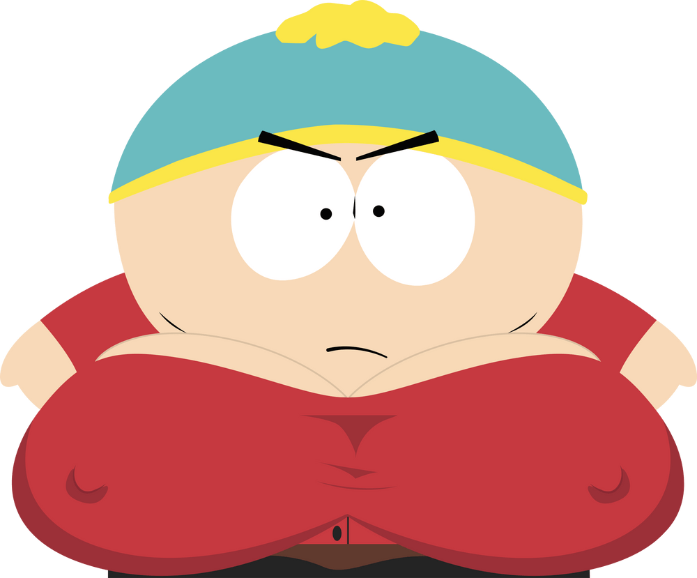 Cartman mit Implantaten
