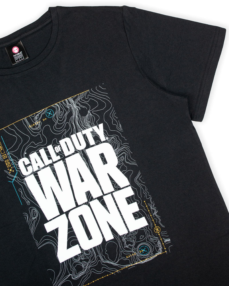 Call Of Duty Warzone Black Map T-Shirts