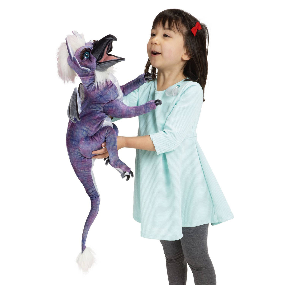 Marionnette à main Dragon à bec 3174/ Dragon à bec Folkmanis réaliste
