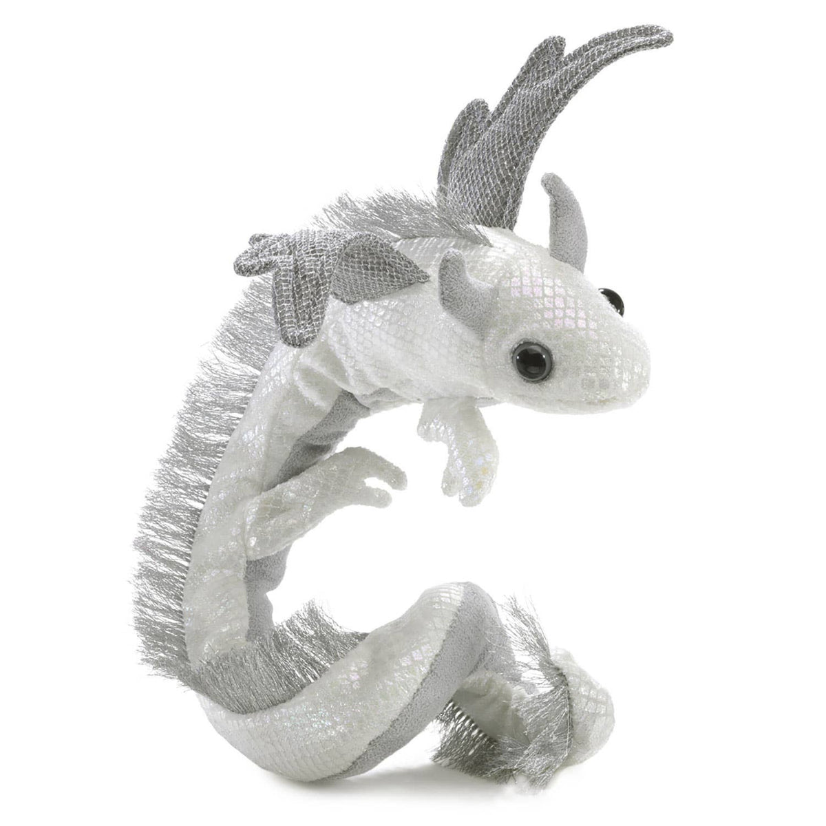 Marionnette à main Bracelet dragon blanc 3175/ Pearl Dragon Wristlet Folkmanis réaliste