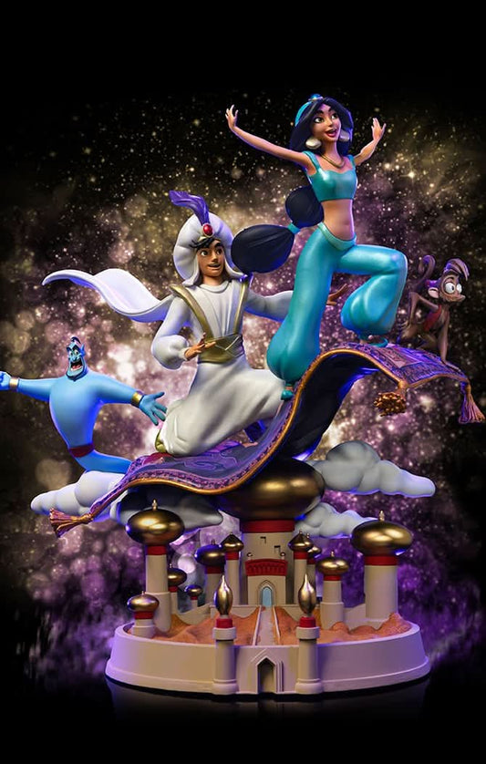Statue Aladdin und Jasmin Deluxe - Disney 100 Jahre - Aladdin - Art Scale 1/10 - Disney Classics