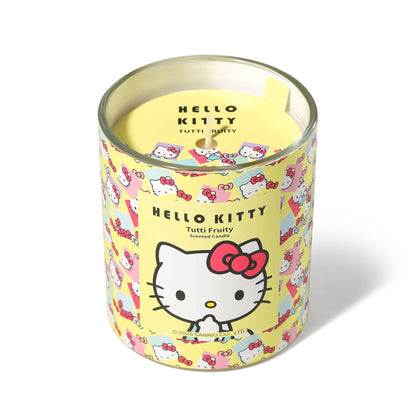 Bougie Jaune Imprimé Original Hello Kitty, Parfum Tutti Frutti
