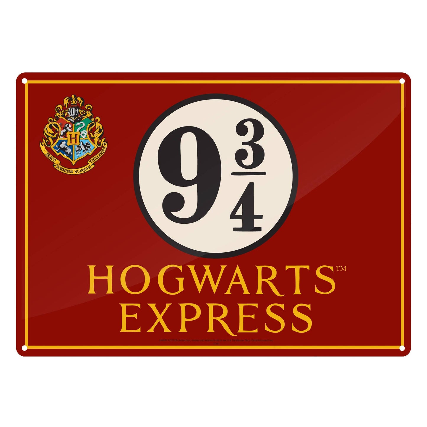 Plaque décorative en métal Harry Potter - Poudlard Express