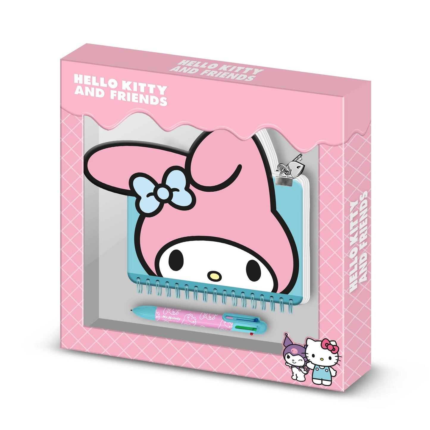 Coffret Journal + Stylo 6 Couleurs Hello Kitty « My Melody Face »