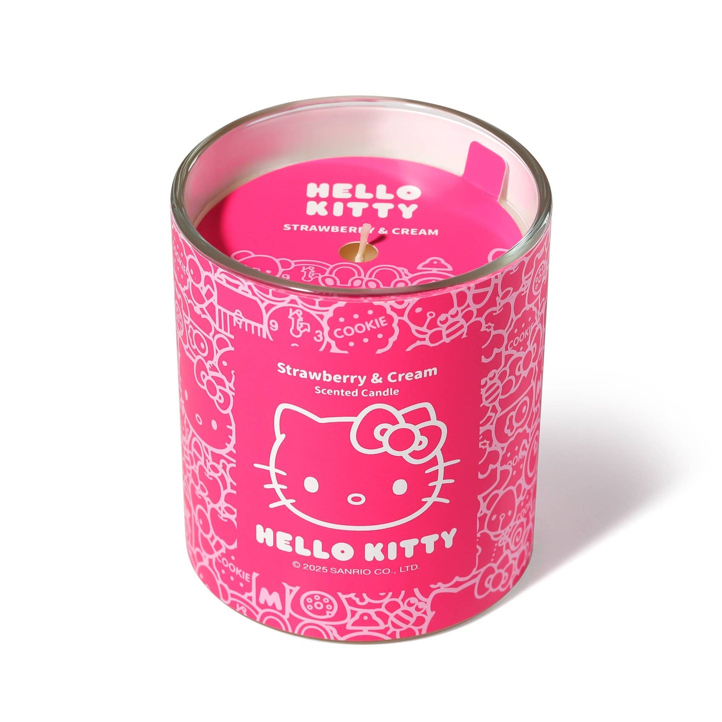 Bougie Imprimé Original Hello Kitty, Parfum Fraise & Crème