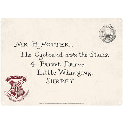 Plaque décorative en métal Harry Potter - lettres