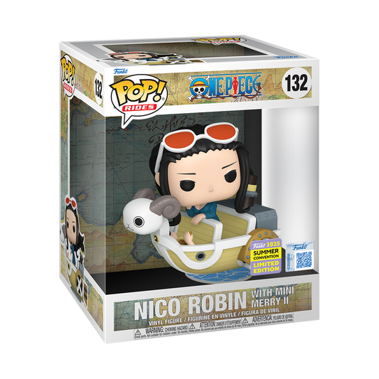 Pop! Rides Deluxe Nico Robin avec Mini Merry II - packaging Summer Convention