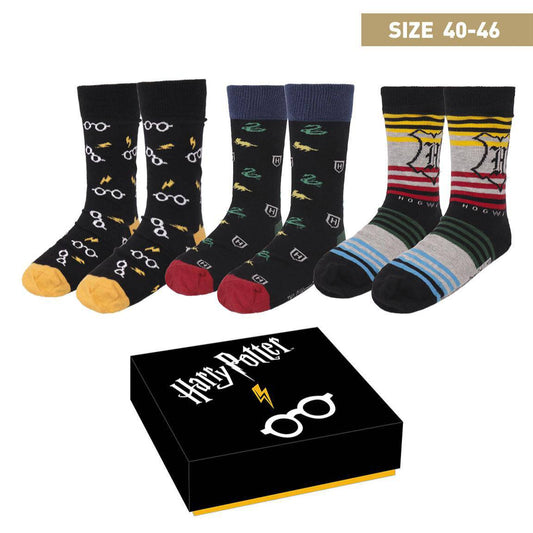 3 pairs of Harry Potter socks - Crests