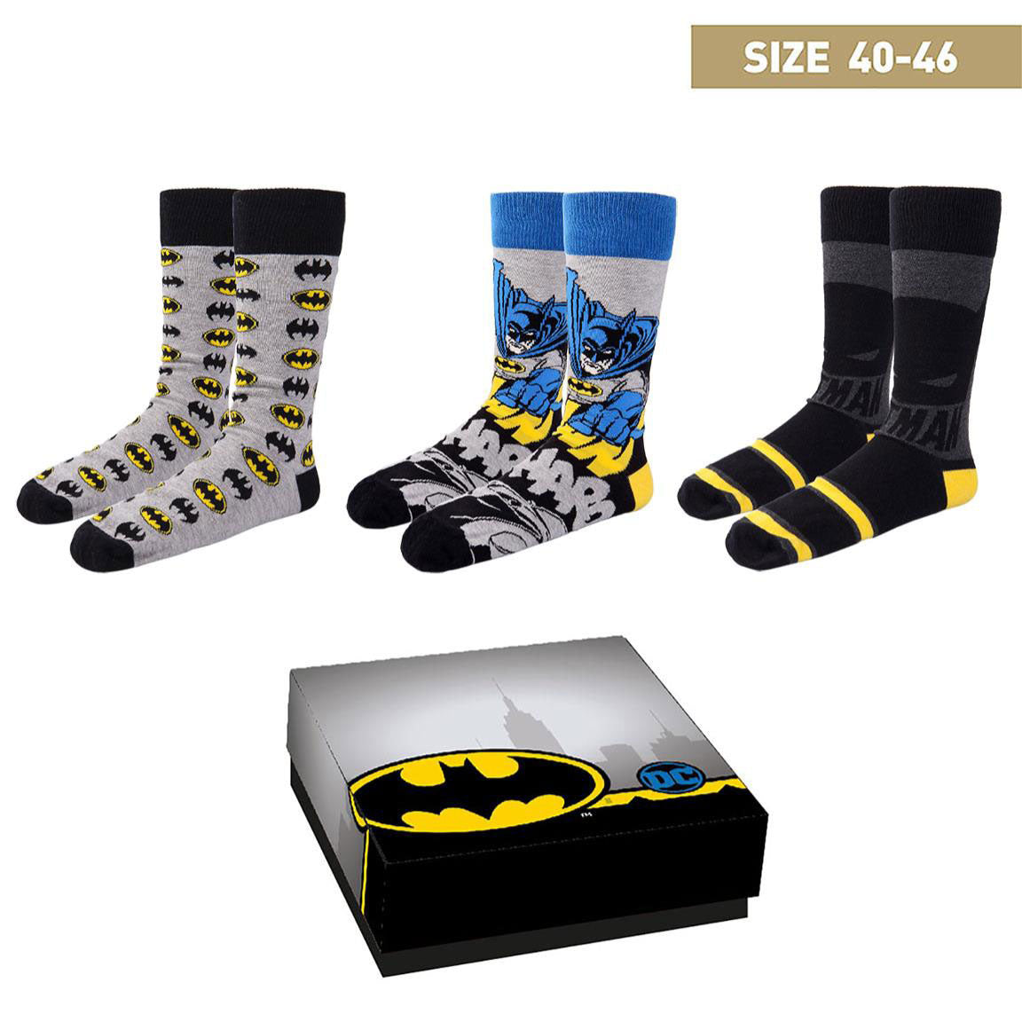 3 pares de calcetines DC Comics - Batman