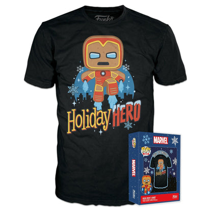 gingerbread iron man holiday hero boxed tee