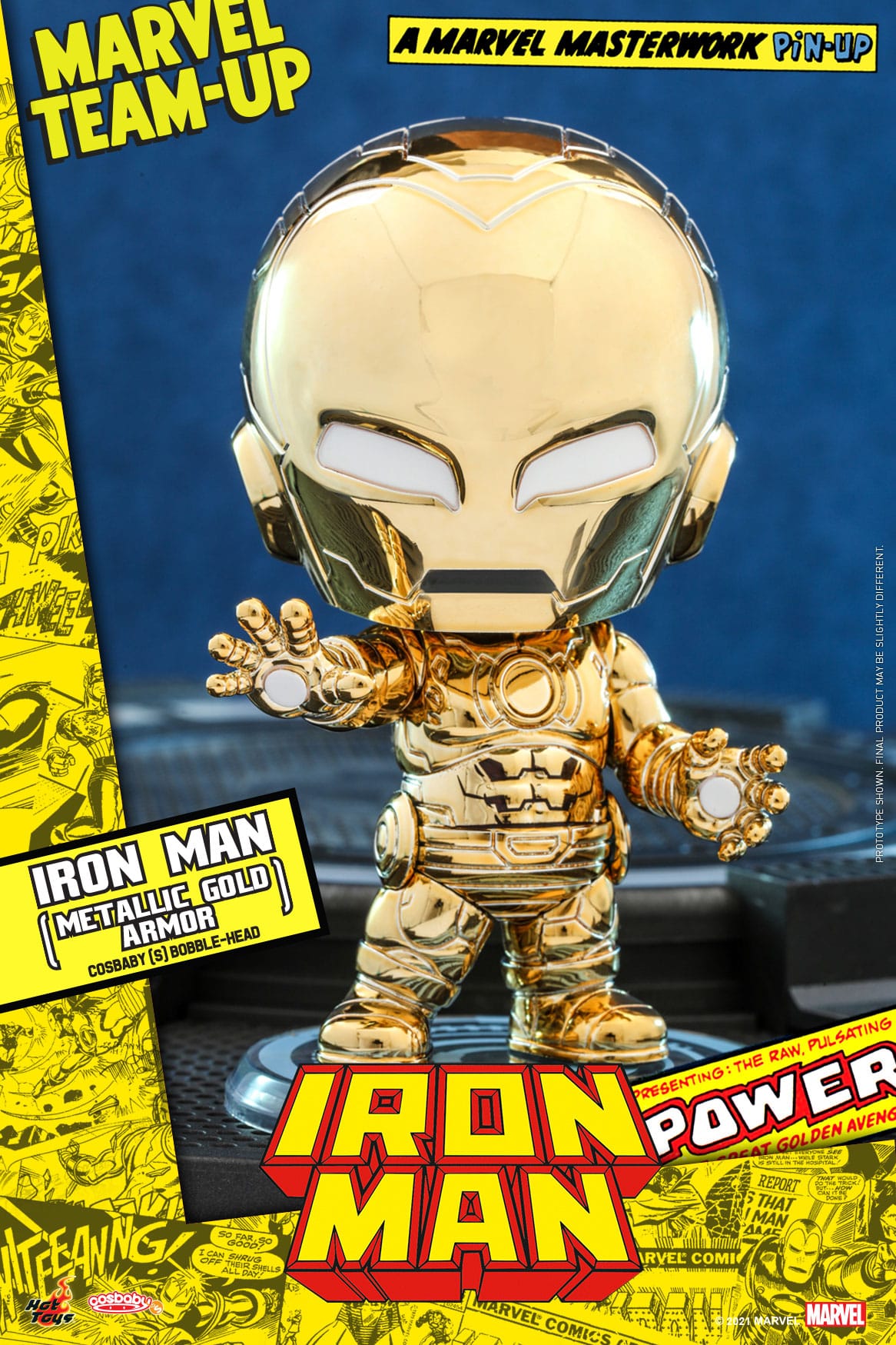 Iron Man (kovinski zlati oklep) Cosbaby