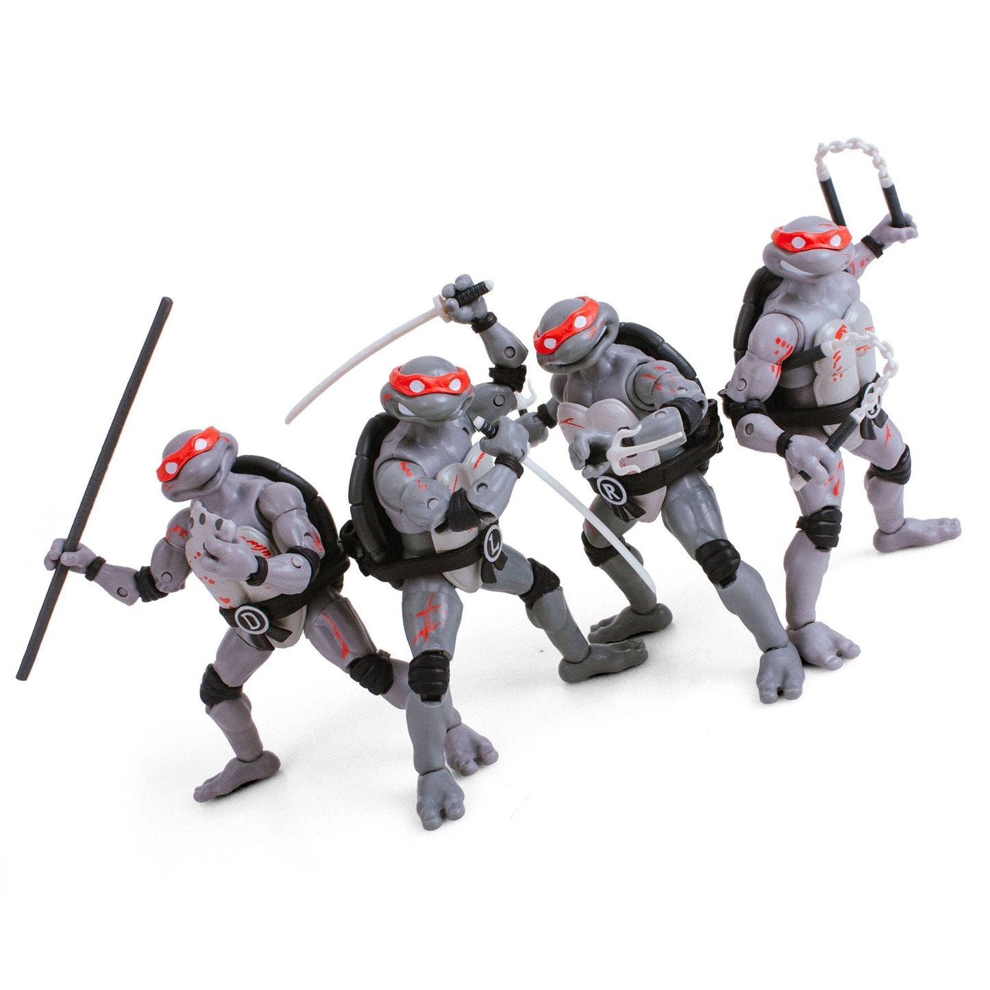tmnt turtles battle damage bst axn 5 action figures 4 pack