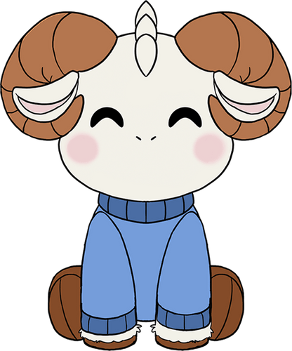 Jschlatt Ram Plüsch (60 cm) (Nur USA & Kanada)
