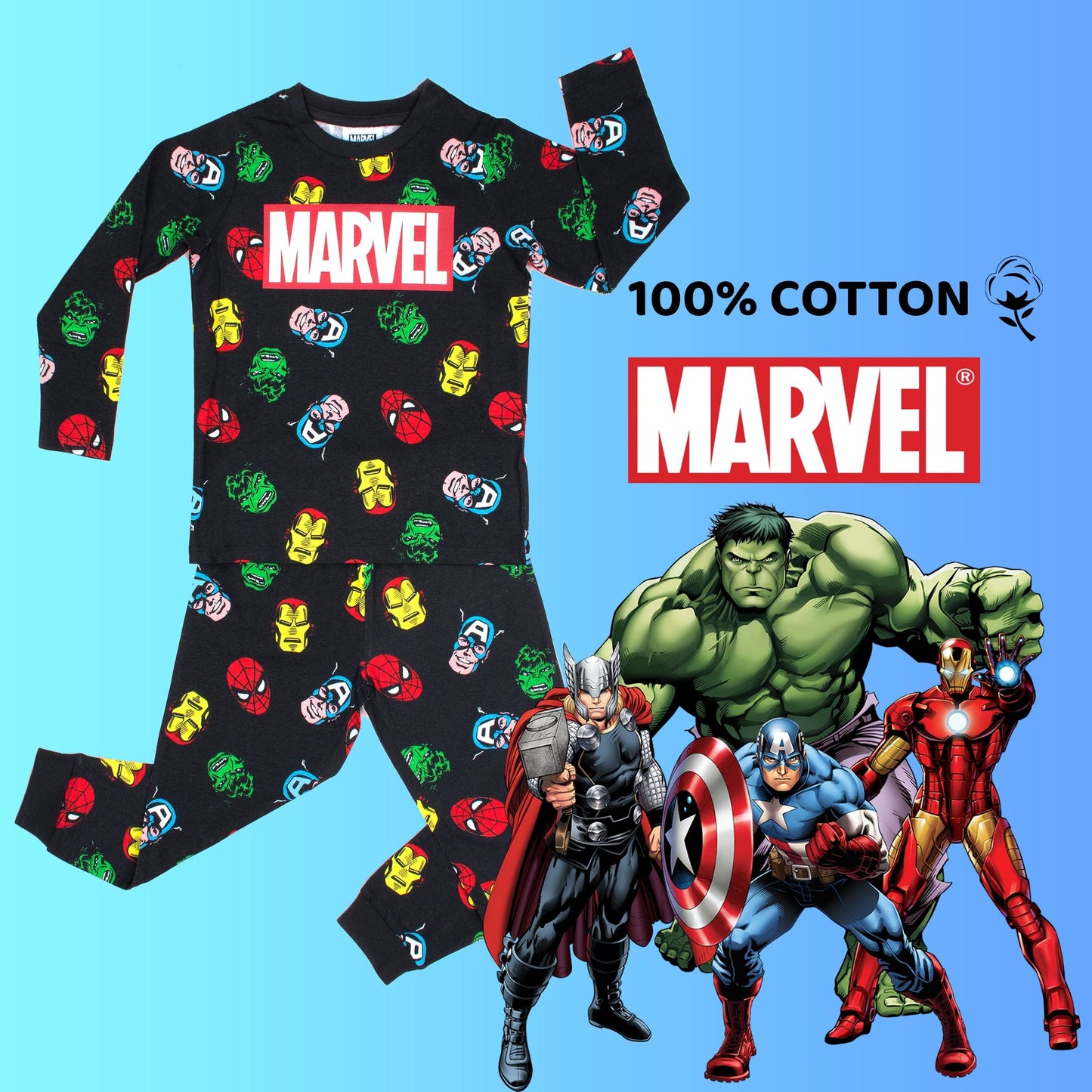 Pyjama – MARVEL – noir