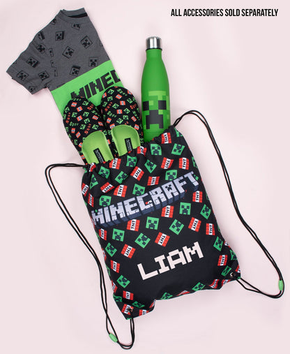 Chaussons enfant – Minecraft – noir Pattern