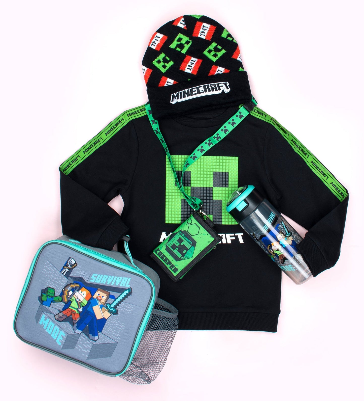 Gourde Minecraft – Bottle avec paille 700ml – Steve & Alex