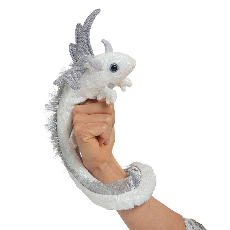 Marionnette-bracelet à Doigt Dragon Blanc