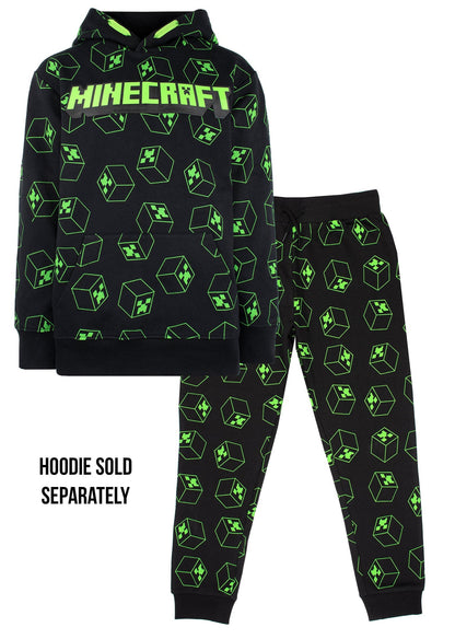 Pantalon de jogging Minecraft – noir & vert Pattern