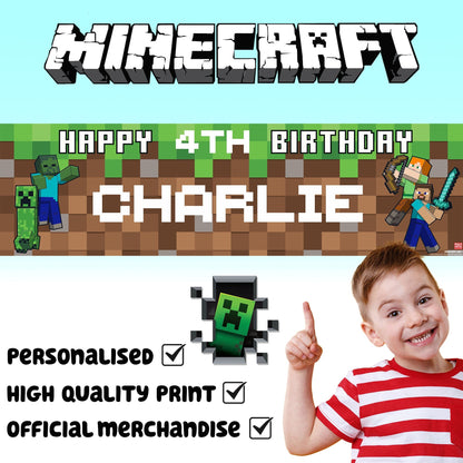 Bannière d’anniversaire – Minecraft
