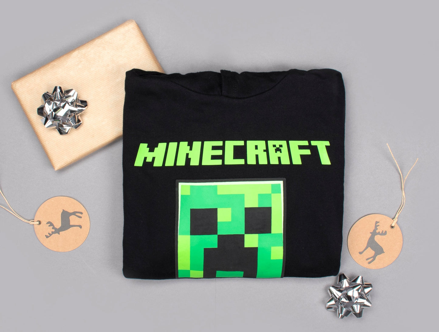 Minecraft vert Creeper sweat à capuche – noir