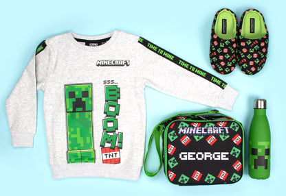 Chaussons enfant – Minecraft – noir Pattern