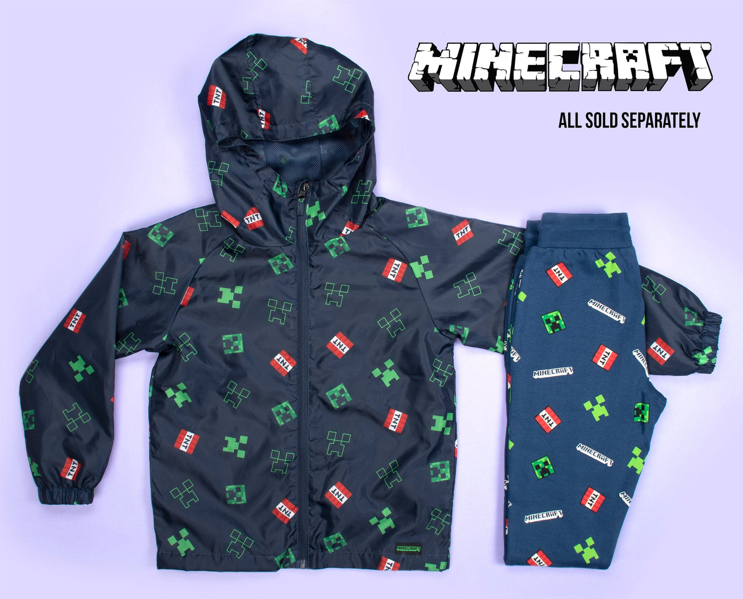 Veste imperméable Minecraft – Waterproof – Navy bleu